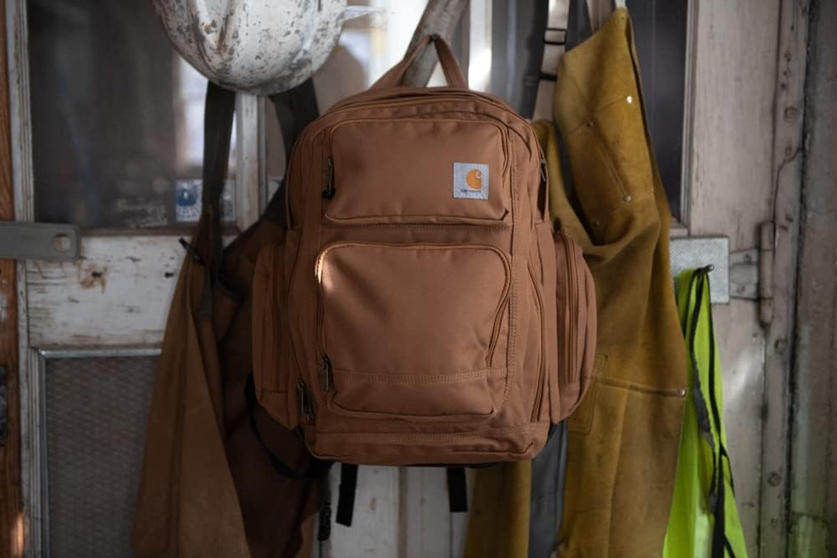 35L Triple-Compartment Backpack  Brown