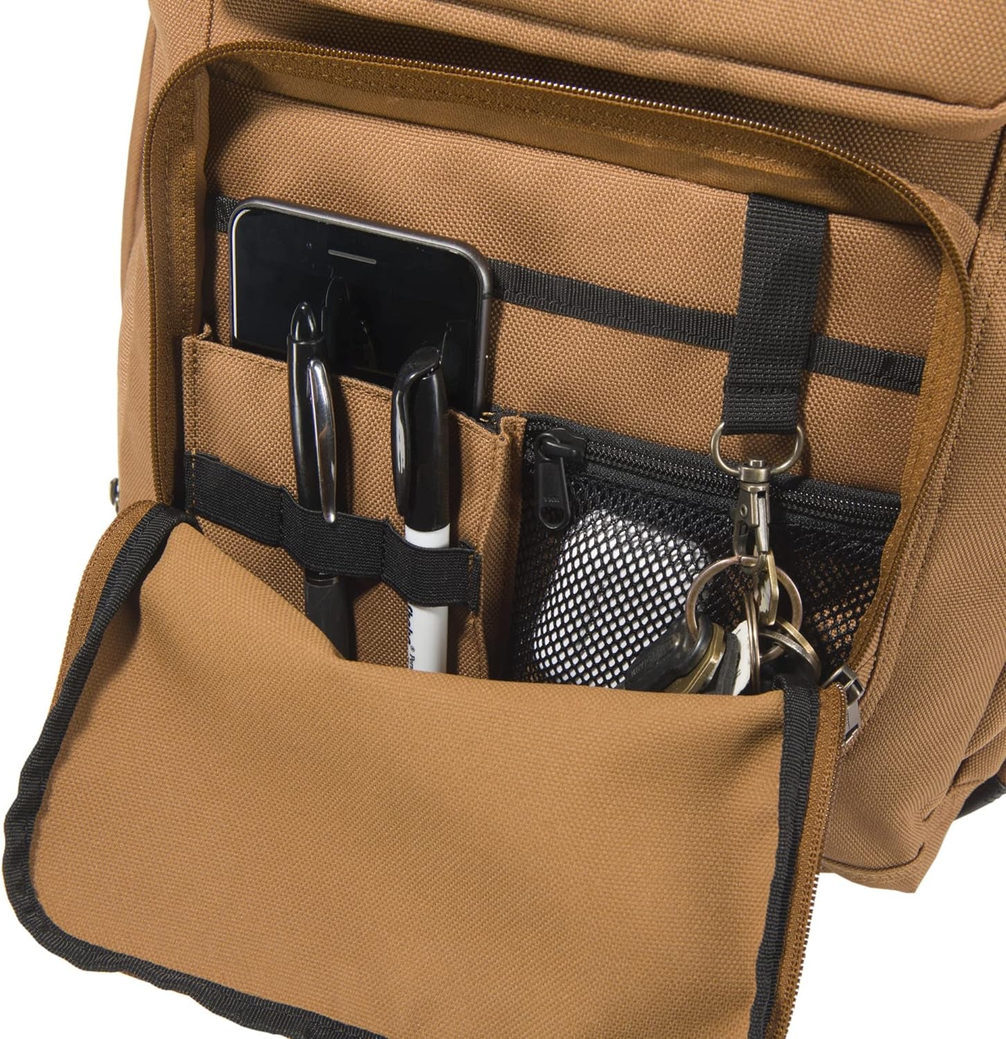 35L Triple-Compartment Backpack  Brown